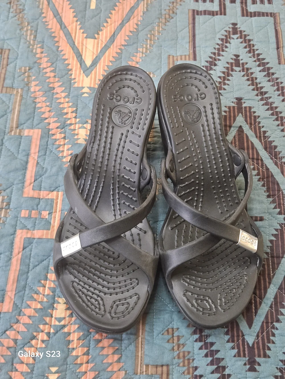 Crocs Womens Black Platform Clog Sandals‎